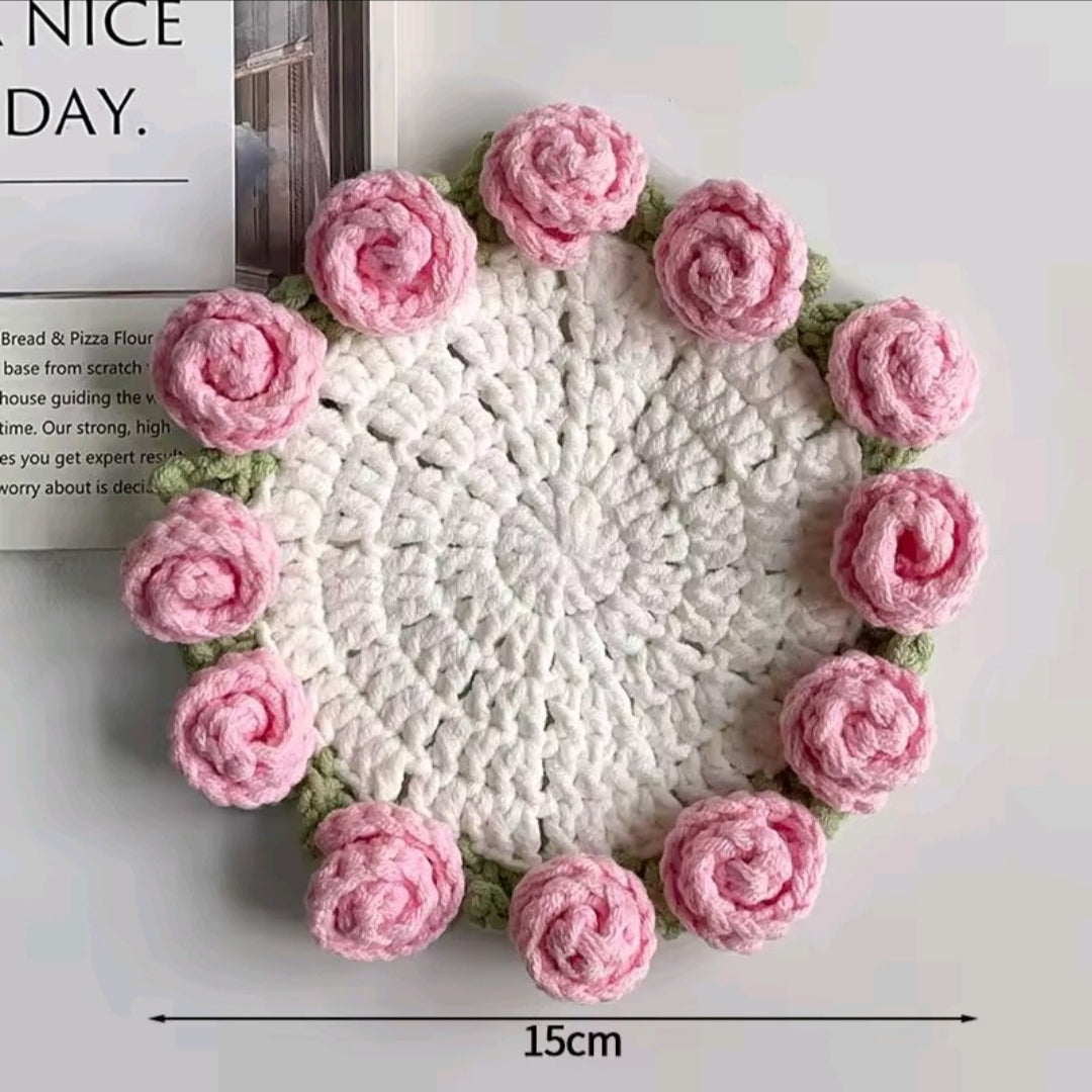 Flores decorativas de crochet