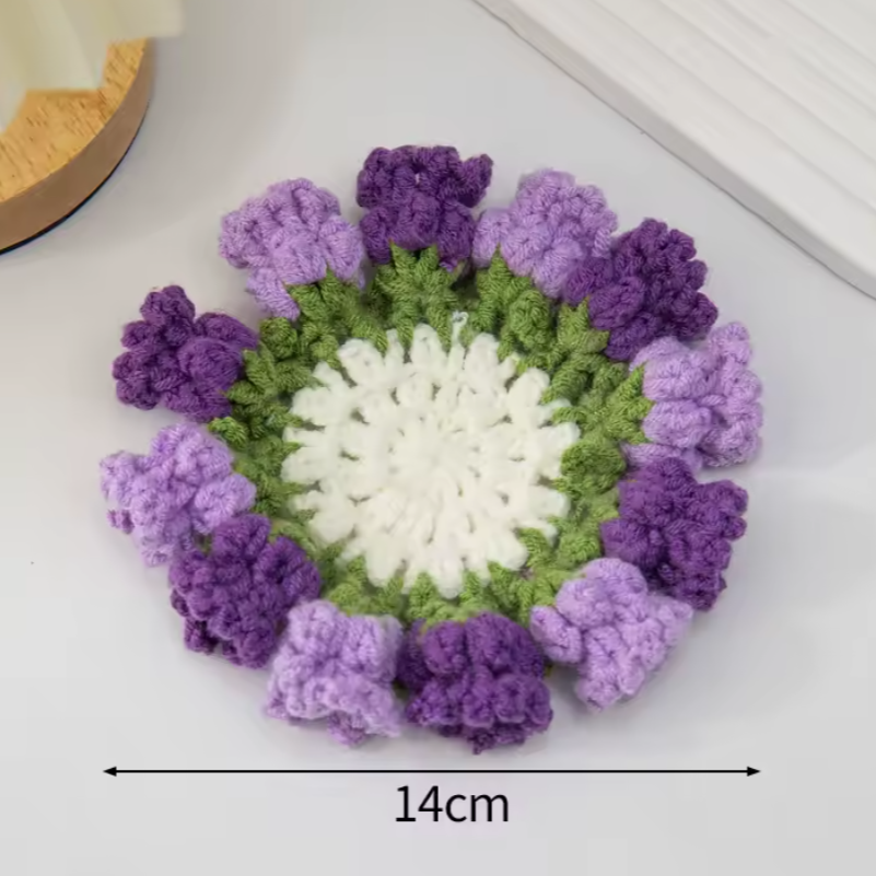 Flores decorativas de crochet