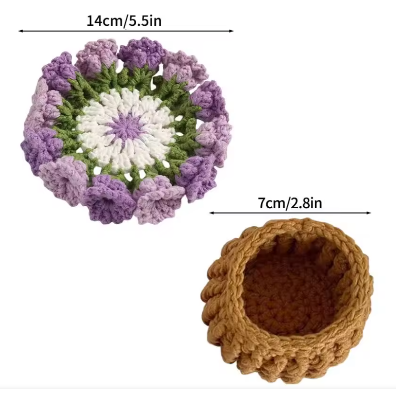 Flores decorativas de crochet