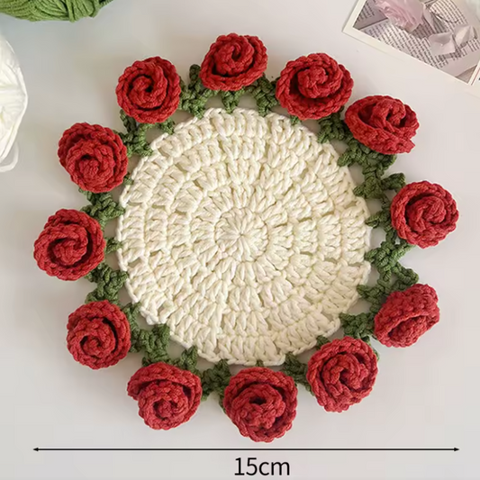 Flores decorativas de crochet