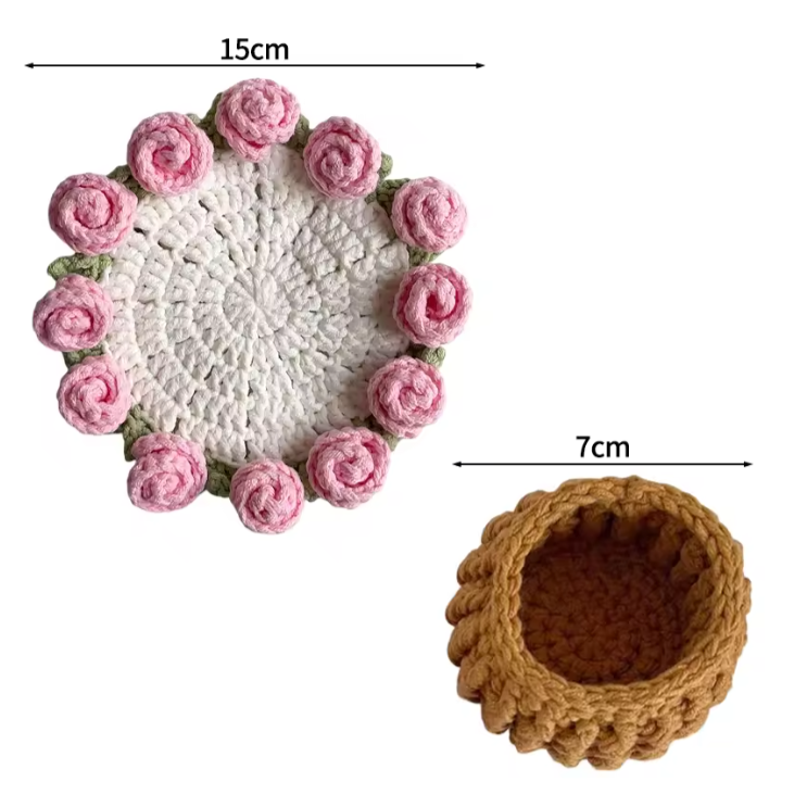 Flores decorativas de crochet