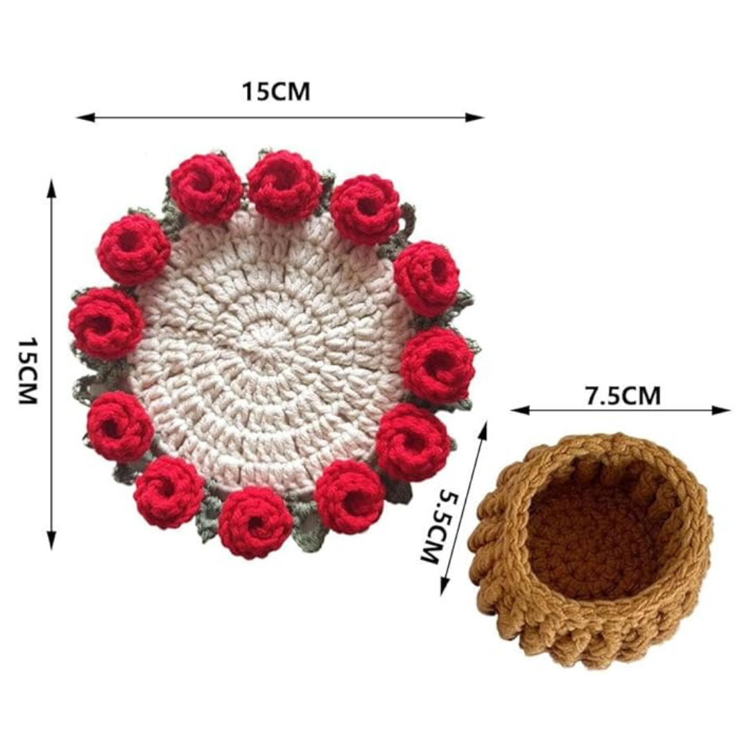 Flores decorativas de crochet